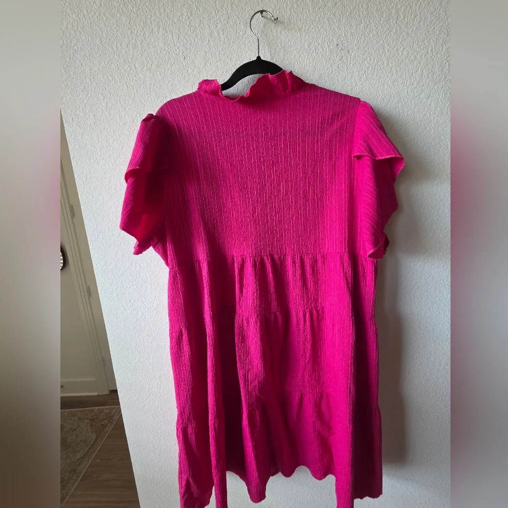 Shein Vibrant Pink Flow Dress - Picture 3 of 6